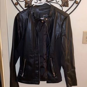 Black faux leather jacket